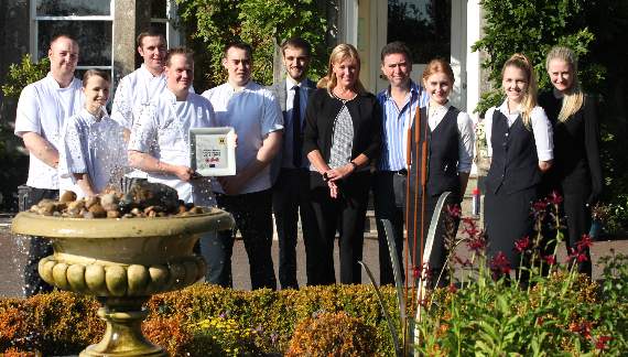 Three AA rosettes  for fine dining hotel