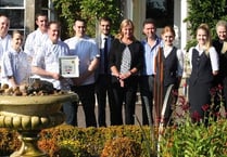 Three AA rosettes  for fine dining hotel