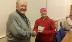 Outgoing Conservative Club president presents £200 to Okehampton's search and rescue team