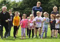 Fun run for children at Lamerton's summer fete