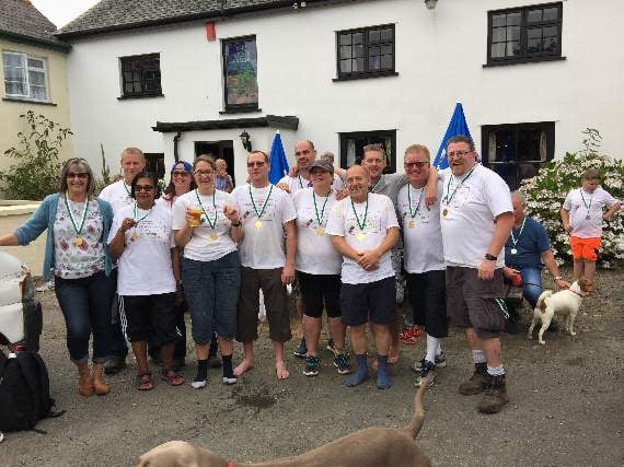 Northlew pub punters taking on marathon hike for charity