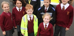 Bridestowe children enjoy road safety lesson with Okehampton PCSO