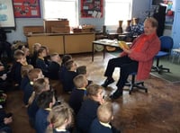 Children's author Sir Michael Morpurgo visits Hatherleigh Primary