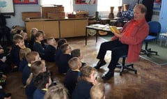 Children's author Sir Michael Morpurgo visits Hatherleigh Primary