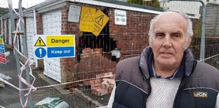 Classic car blocked in garage after prang
