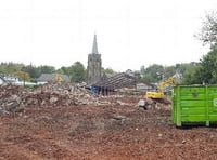 Pannier market as demolition gets underway on the Hatherleigh Market site