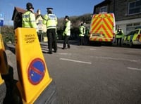 Part of JCB collides with multiple vehicles on A386 — man taken to hospital with serious injuries