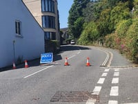 Drake Road in Tavistock closed after car hits electricity pole