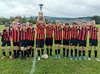 Tavistock Tinners under 12s team celebrate a well deserved victory