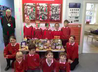 Lydford Primary helps foodbank through harvest celebrations