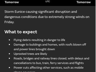 Colleges and primary schools closed tomorrow as 90mph storm winds expected