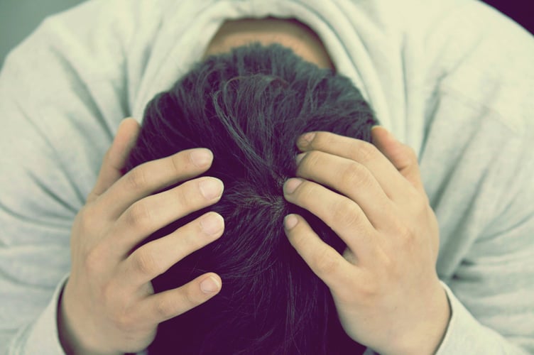 Anxious person