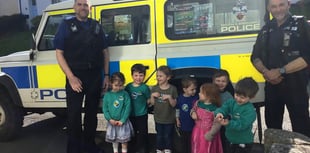 Police car ride for nursery children