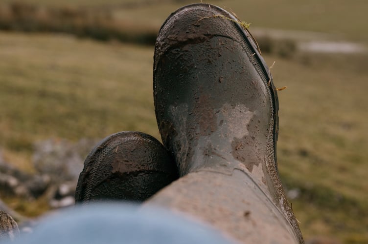 muddy wellies