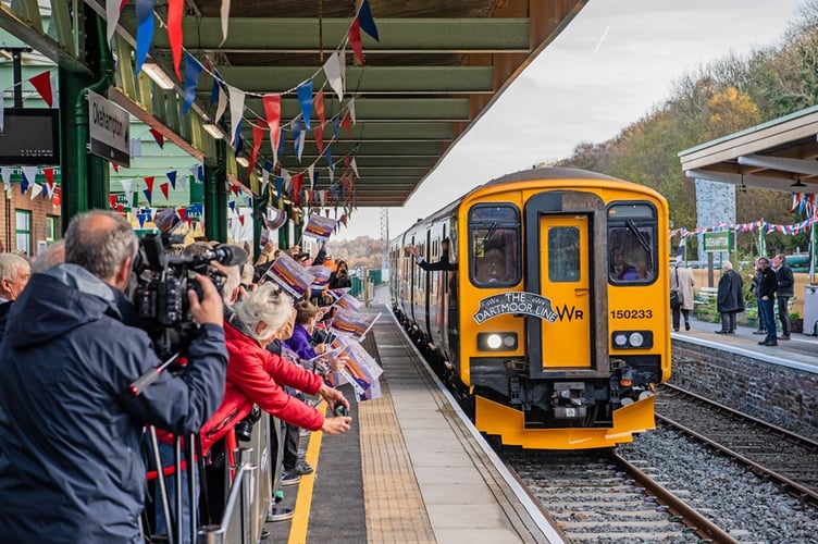 FB WEB GWR train arrives Okey station