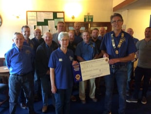 Okehampton Lions Club gives £1,000 to cancer charity FORCE