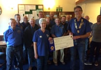 Okehampton Lions Club gives £1,000 to cancer charity FORCE