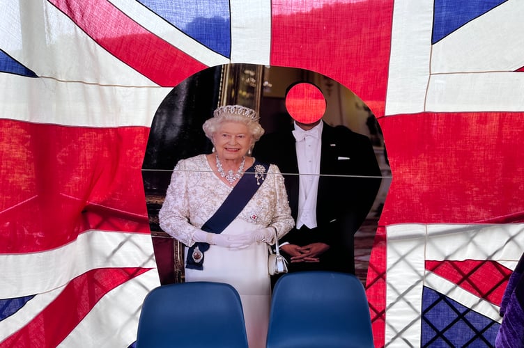 Okehampton photo booth with Her Maj