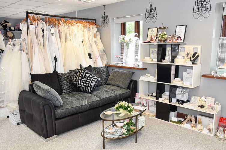 Image supplied for advertising feature ONLY. Not for reuse. Joy Bridal wedding dress room