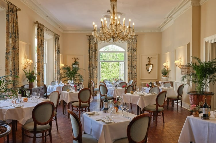 Image supplied for advertising feature only. Not for resuse. The dining room at The Arundell, dressed for a wedding