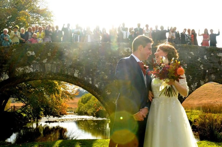 Image supplied for advertising feature only. Do not reuse. Two Bridges Hotel, Dartmoor, wedding venue