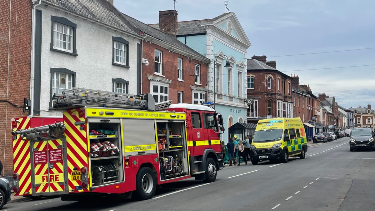 Crediton High Street currently closed due to serious incident