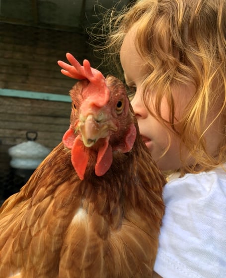 Dawn Rowland - Besty hen with Emily human