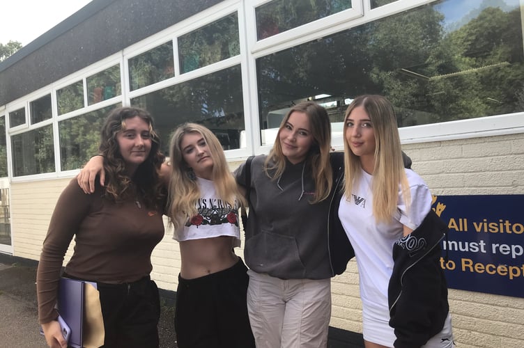 Gracie Harvard, Tamsin Pounds, Becky Smith and Gemma Vernon received their GCSE results on Thursday August 24.