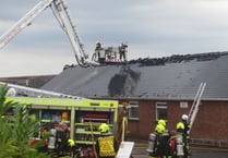 Fire crews fighting serious fire at Cheriton Bishop Village Hall
