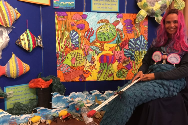 Claire Giner from 2 Minute Foundation dressed as a mermaid. 