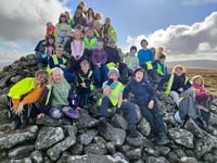 School children on top of the world!
