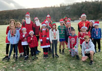 Over 100 brave cold and ice for the PTFA Santa Run
