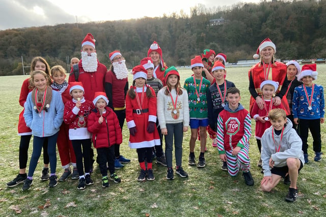 Over 100 brave cold and ice for the PTFA Santa Run