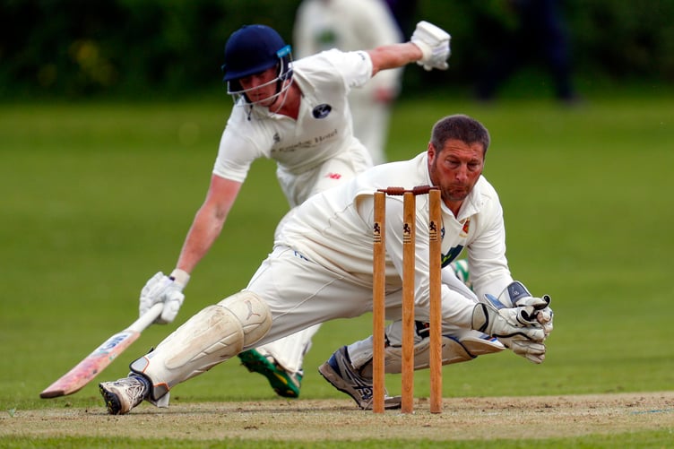 action shot cricket Moorland Derby Tavistock v Bridestowe