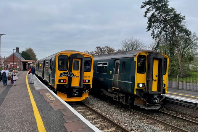 Rail services have stopped on the Tarka and Okehampton line due to severe weather issues at Crediton.  Pictured is a stock image of Crediton Railway Station.
