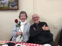Spreading Valentine's cheer with roses at Walkhampton Market