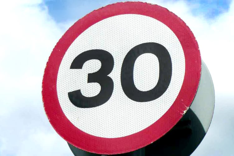 30mph sign