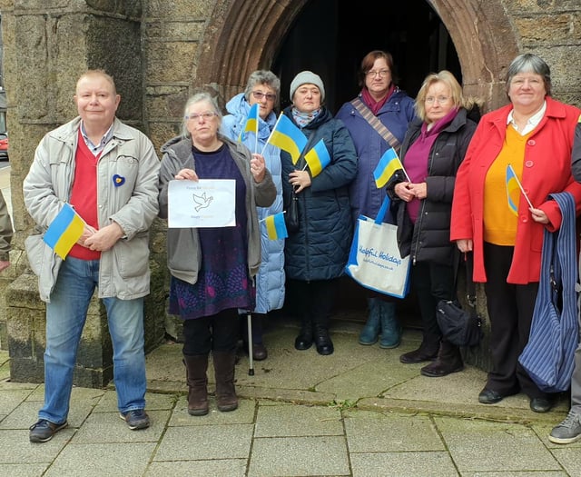 Okehampton marks first anniversary of Ukraine War