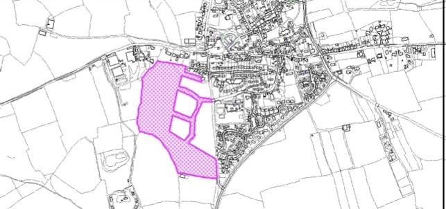 The development site at Winkleigh.
