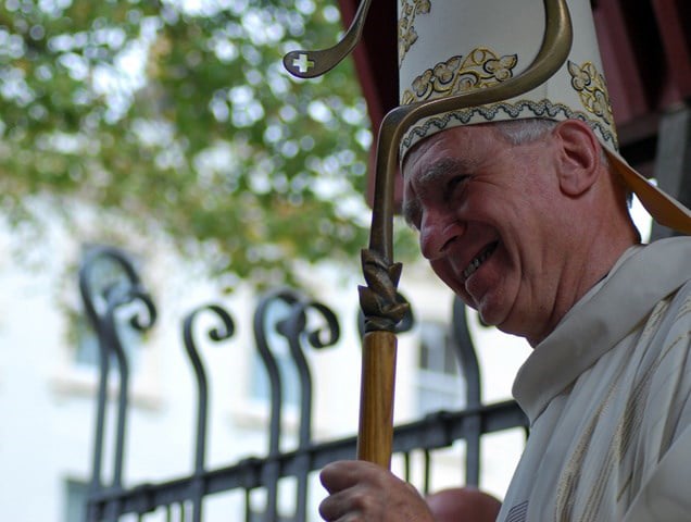 Bishop Christopher Budd, the retired bishop for the Diocese of Plymouth, has died.
Picture: Mazur/www.cbcew.org.uk (April 1, 2023)