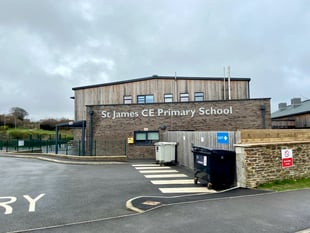 Preloved uniform shop at St James Primary School summer fair