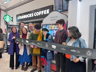 Michael Morpurgo and wife unveil new book vending machine at Exeter