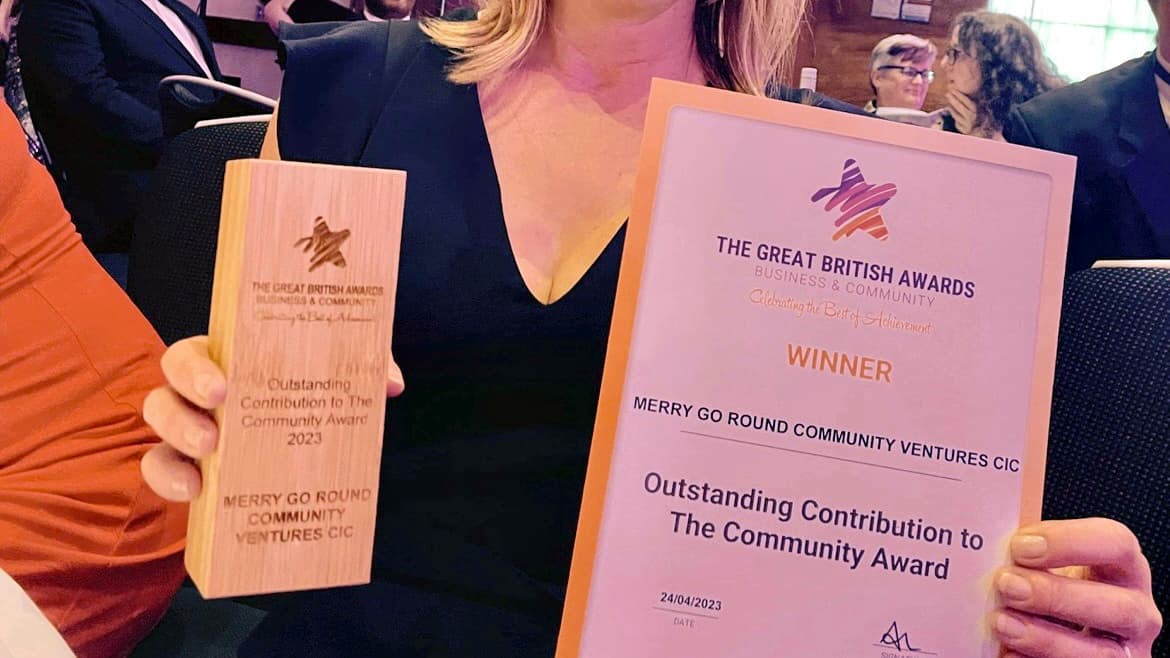 Merry Go Round wins Great British Award for community work okehampton