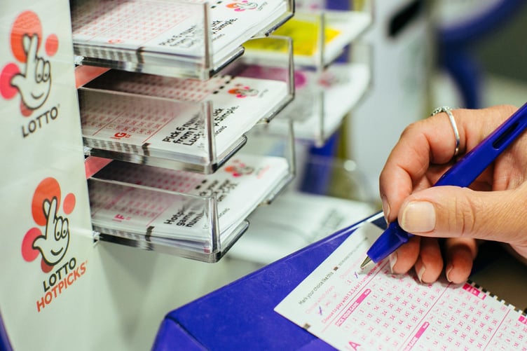 National Lottery game cards.