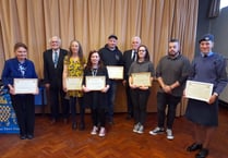 Seven Okehampton mayoral awards presented for  community work