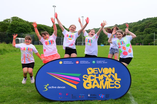Girls celebrate fitness with Neon Run fun day