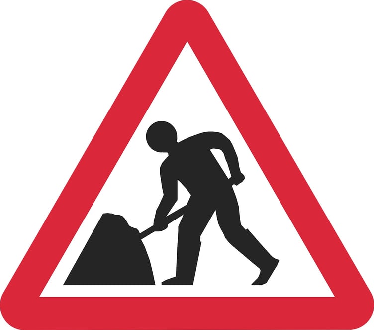 roadworks sign