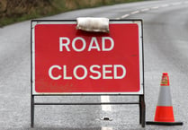 A3072 Bow to North Tawton road closed

