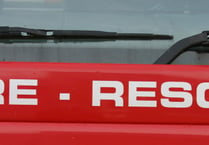 Many Devon fire crews fought large barn fire near Ashreigney
