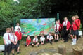 Mural work of artists young and old